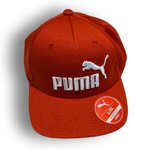 PUMA Red Baseball Cap L/XL Stretch Fit Adjustable Mesh Hat New with Tags